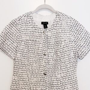 Rachel Zoe Tweed Button Front Dress